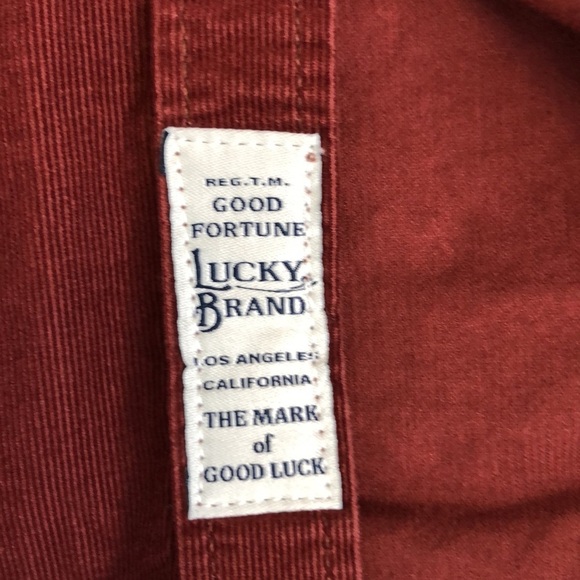 Lucky Brand Shirt Mens  Long Sleeve Rust Button Up Lightweight Pocket Size XXL - Picture 8 of 11